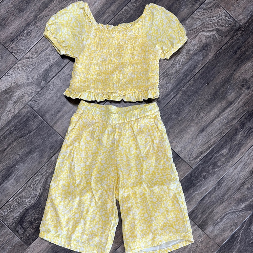Yellow Floral Kids Set